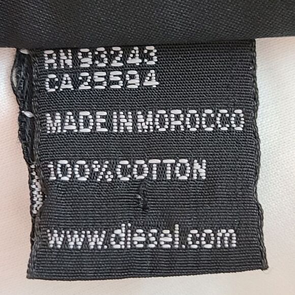 Diesel Womens White Ankle Cotton Low Rise Exposed Seam Pants Size 26 - Picture 11 of 13